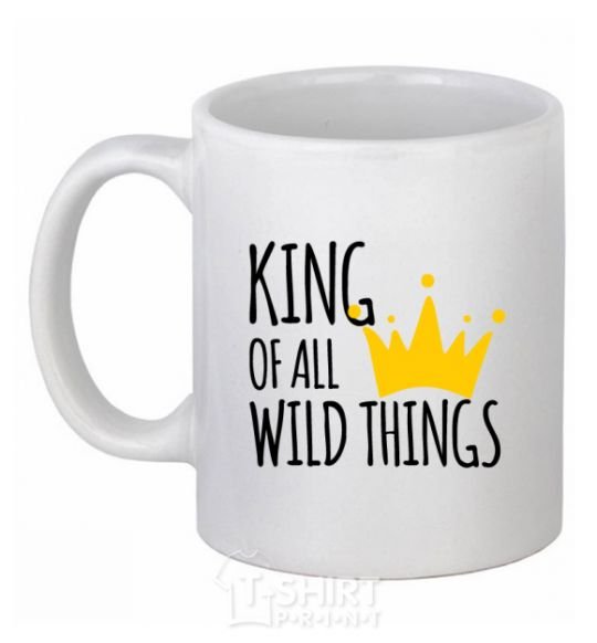 Ceramic mug King of all wild Things White фото