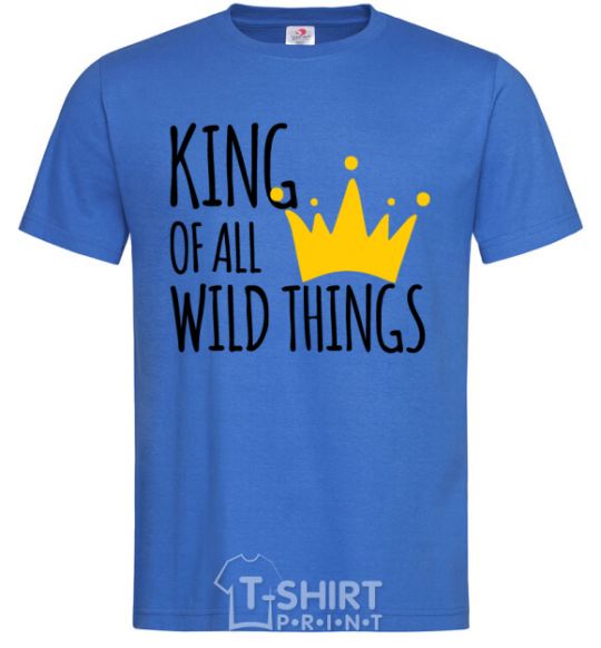Men's T-Shirt King of all wild Things royal-blue фото