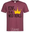 Men's T-Shirt King of all wild Things burgundy фото