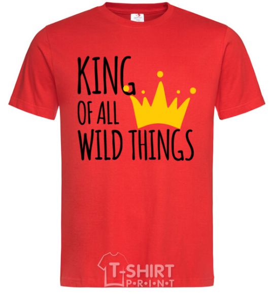 Men's T-Shirt King of all wild Things red фото