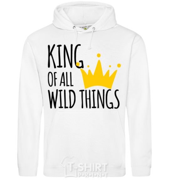Men`s hoodie King of all wild Things White фото