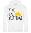 Men`s hoodie King of all wild Things White фото