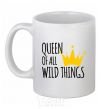 Чашка керамическая Queen of all wild Things Белый фото