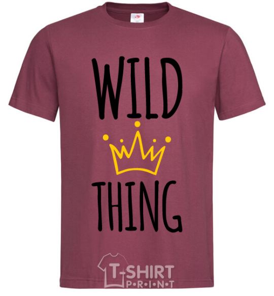 Men's T-Shirt Wild Thing burgundy фото