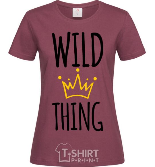 Women's T-shirt Wild Thing burgundy фото