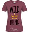 Women's T-shirt Wild Thing burgundy фото