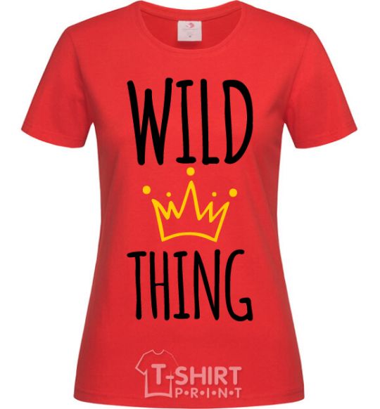 Women's T-shirt Wild Thing red фото