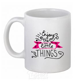 Ceramic mug Enjoy the little things White фото