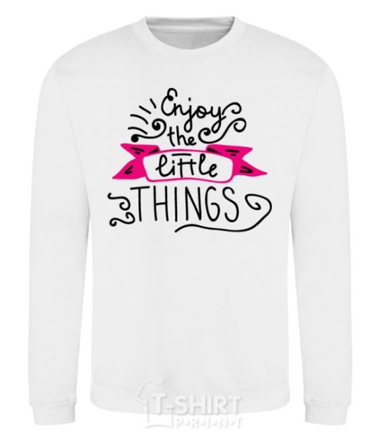 Sweatshirt Enjoy the little things White фото