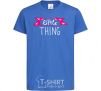 Kids T-shirt Little thing royal-blue фото