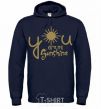 Men`s hoodie You are my sunshine navy-blue фото