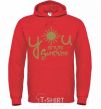 Men`s hoodie You are my sunshine bright-red фото