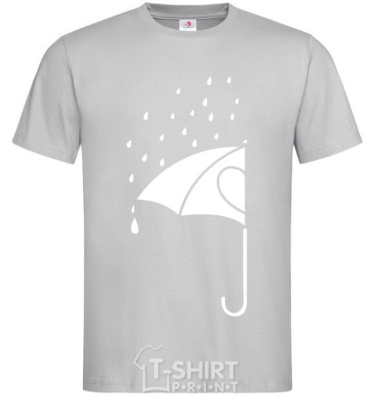 Men's T-Shirt Umbrella man grey фото