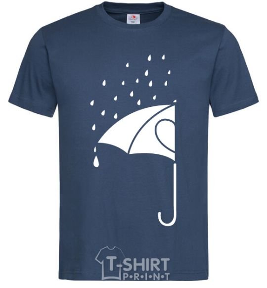 Мужская футболка Umbrella man Темно-синий фото