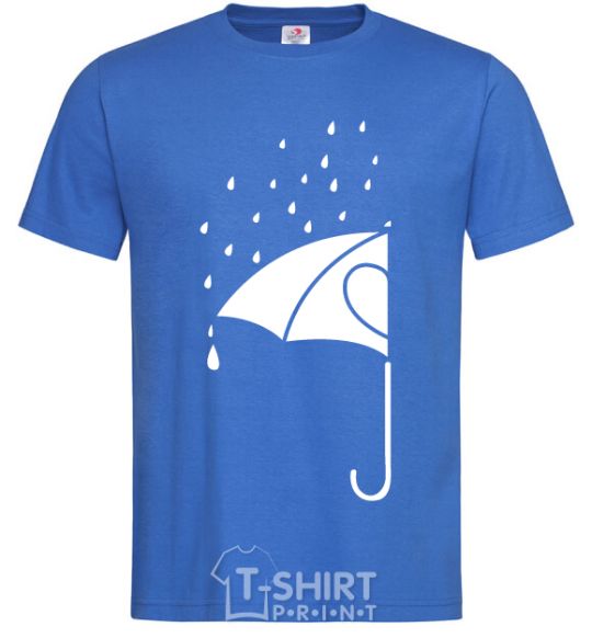 Мужская футболка Umbrella man Ярко-синий фото