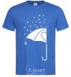 Men's T-Shirt Umbrella man royal-blue фото