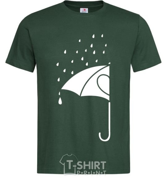 Мужская футболка Umbrella man Темно-зеленый фото