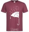 Men's T-Shirt Umbrella man burgundy фото