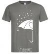 Men's T-Shirt Umbrella man dark-grey фото
