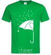 Мужская футболка Umbrella man Зеленый фото