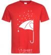 Мужская футболка Umbrella man Красный фото