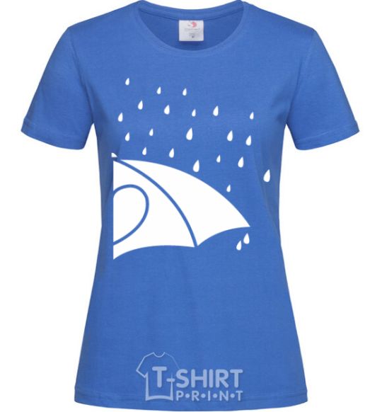 Women's T-shirt Umbrella woman royal-blue фото