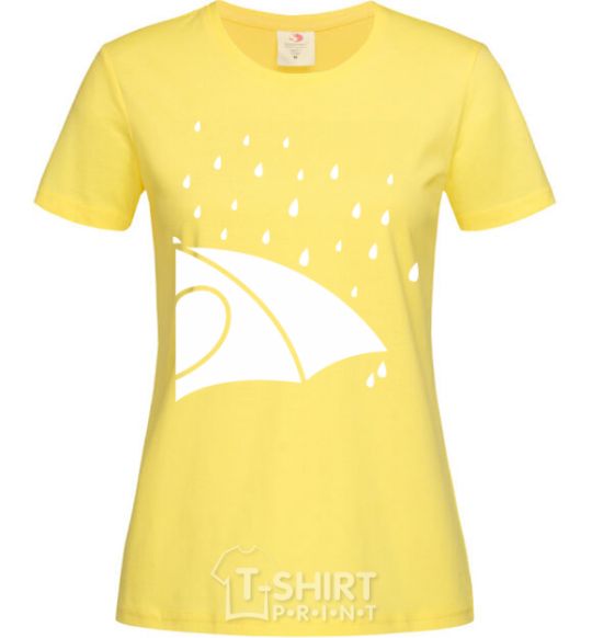 Women's T-shirt Umbrella woman cornsilk фото