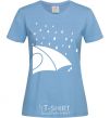 Women's T-shirt Umbrella woman sky-blue фото