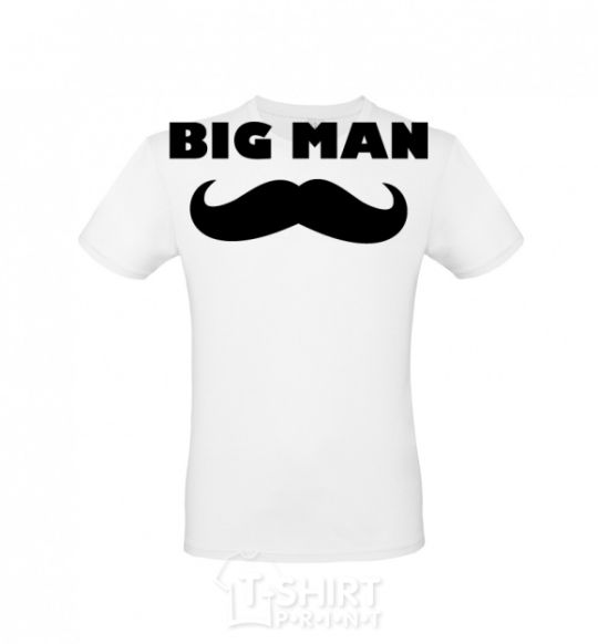 Мужская футболка Big man mustache Белый фото