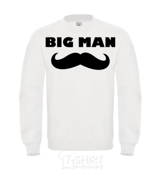 Свитшот Big man mustache Белый фото