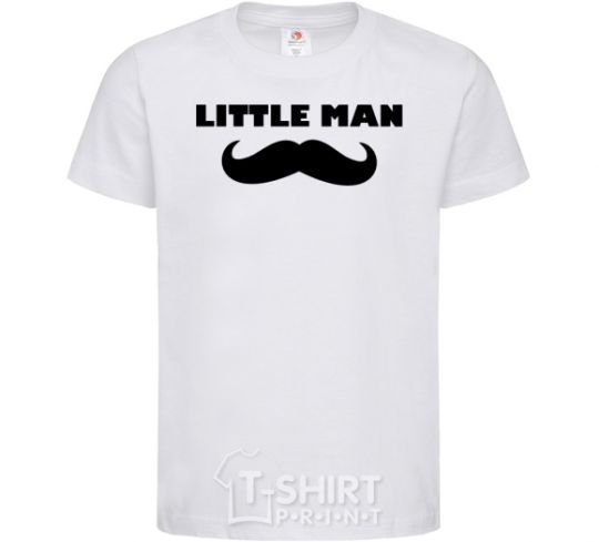 Kids T-shirt Little man mustache White фото