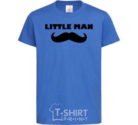 Kids T-shirt Little man mustache royal-blue фото