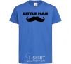 Kids T-shirt Little man mustache royal-blue фото