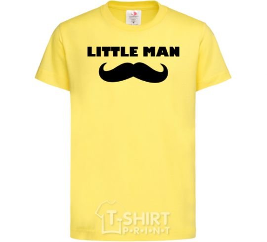 Kids T-shirt Little man mustache cornsilk фото