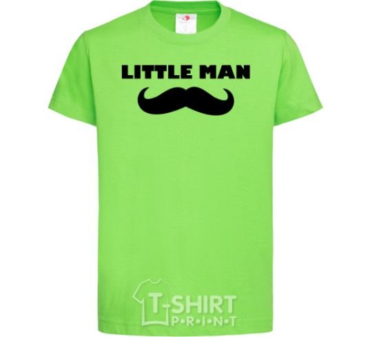 Kids T-shirt Little man mustache orchid-green фото