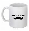 Ceramic mug Little man mustache White фото