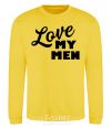 Sweatshirt Love my men yellow фото