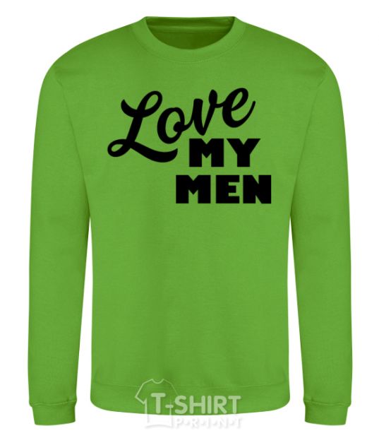 Sweatshirt Love my men orchid-green фото