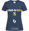 Women's T-shirt Mom to bee navy-blue фото