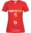 Women's T-shirt Mom to bee red фото