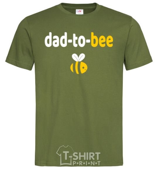 Мужская футболка Dad to bee Оливковый фото