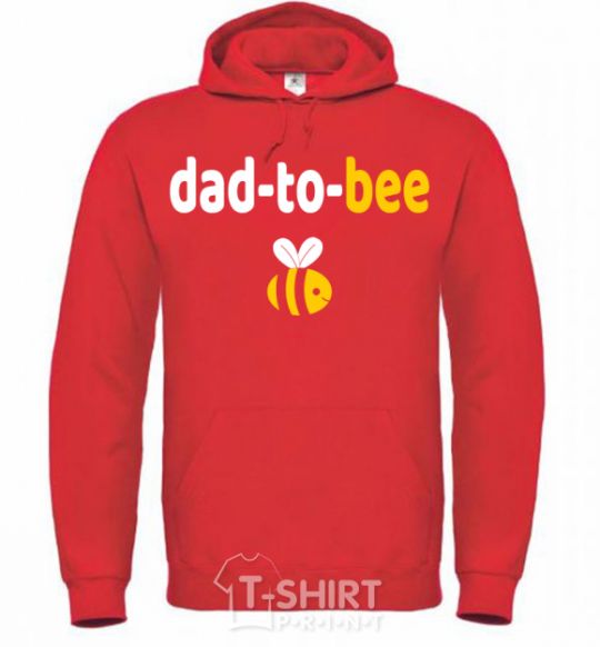Men`s hoodie Dad to bee bright-red фото