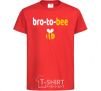 Kids T-shirt Bro to bee red фото