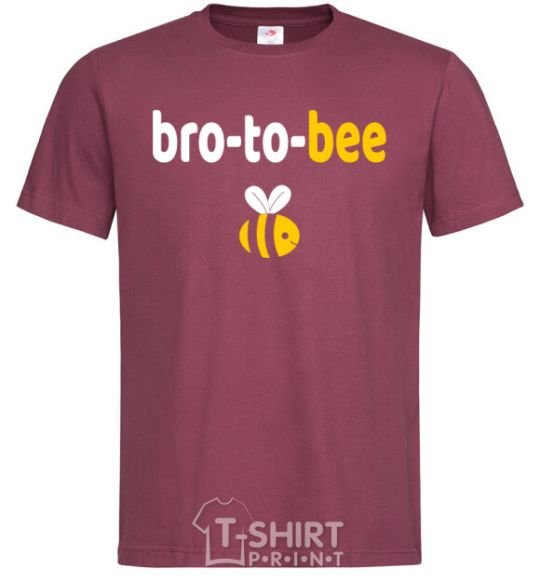 Men's T-Shirt Bro to bee burgundy фото