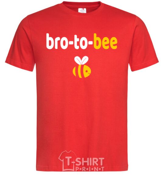 Men's T-Shirt Bro to bee red фото