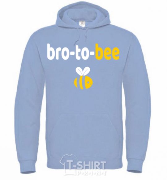 Men`s hoodie Bro to bee sky-blue фото