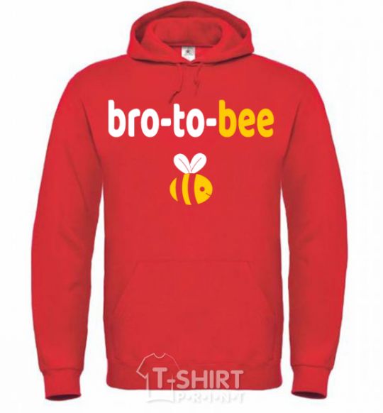 Men`s hoodie Bro to bee bright-red фото