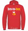 Men`s hoodie Bro to bee bright-red фото