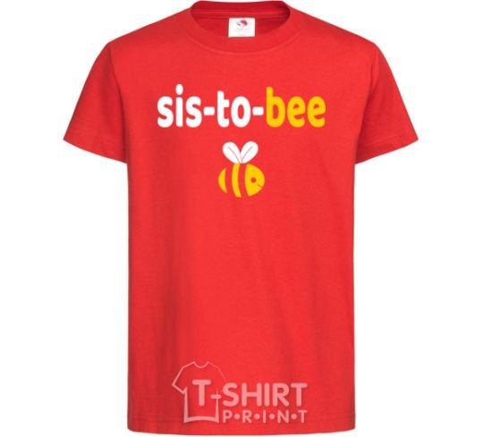 Детская футболка Sis to bee Красный фото