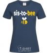 Women's T-shirt Sis to bee navy-blue фото